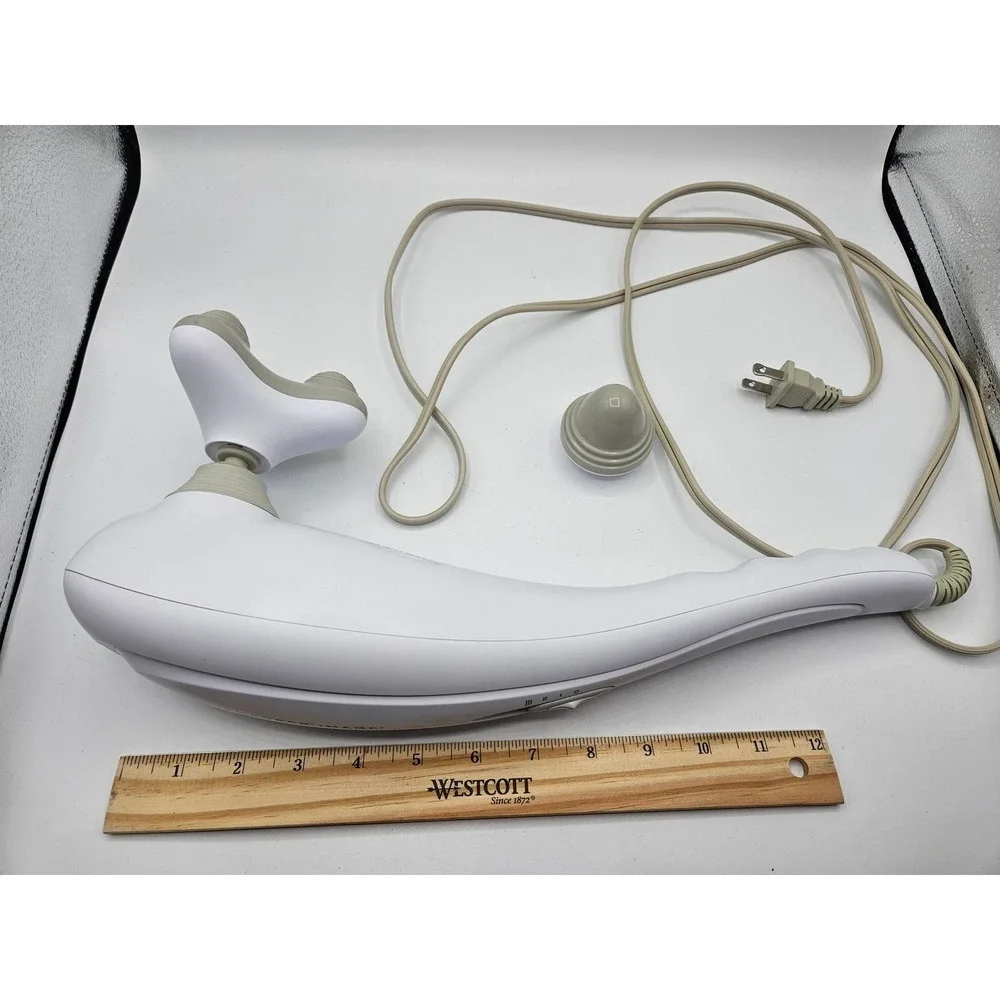 Sharper Image‎ Body Massager Tool Three Settings Two Massage Heads TESTED